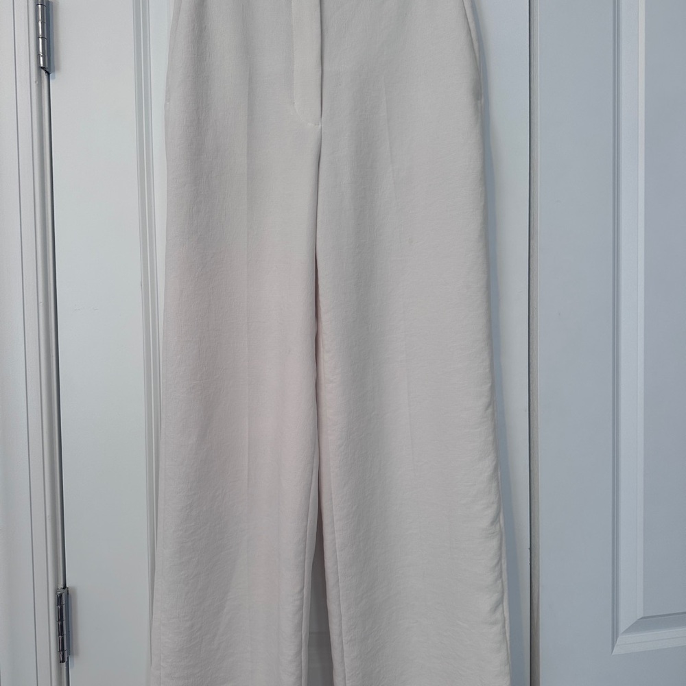 Aritzia Wilfred Alanya Cream Ivory Women's Wide Leg Trouser Pants